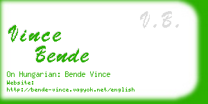 vince bende business card